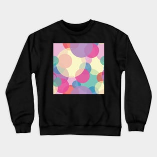 Transparent light pastel colors bubbles pattern Crewneck Sweatshirt